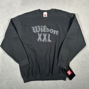 Vtg‎ Wilson Sweatshirt Mens Size Large Black Crewneck Pullover Pro 5000 New